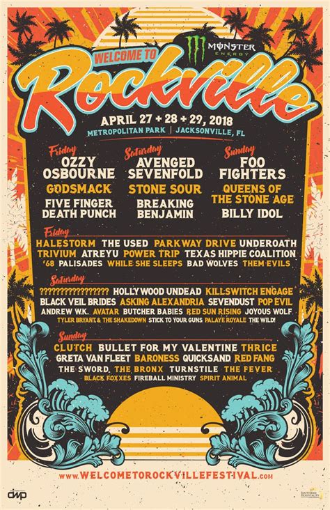 Rockville festival - The Daytona Beach festival Welcome To Rockville is back and, as they say, bigger than ever. The rock-focused event will expand to five stages this year and include 150 bands on the lineup over ...